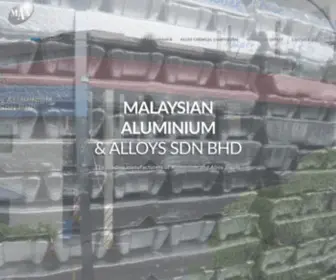 Maalloys.com.my(Malaysia Aluminium & Alloy Sdn Bhd) Screenshot