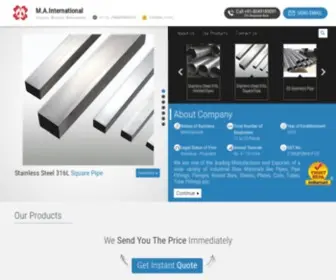 Maalloys.com(M.A.International, Mumbai) Screenshot