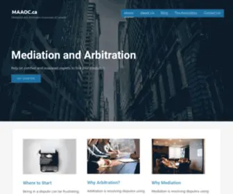 Maaoc.ca(Mediation and Arbitration Associates of Canada) Screenshot