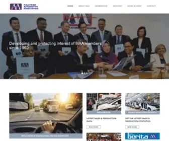 Maa.org.my(MALAYSIAN AUTOMOTIVE ASSOCIATION) Screenshot