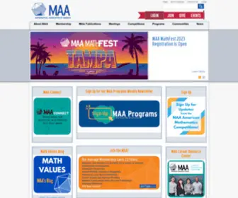 Maa.org(Mathematical Association of America) Screenshot