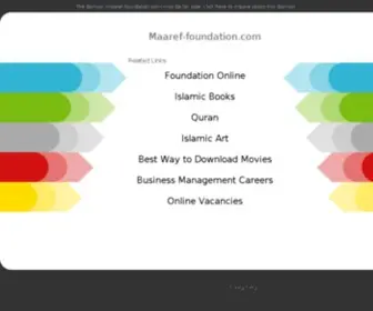 Maaref-Foundation.com(:: ::) Screenshot