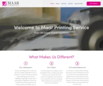 Maarprinting.com(Welcome to Maar Printing Service) Screenshot