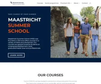 Maastrichtsummerschool.nl(Take charge of your summer and register for a course at Maastricht Summer School) Screenshot