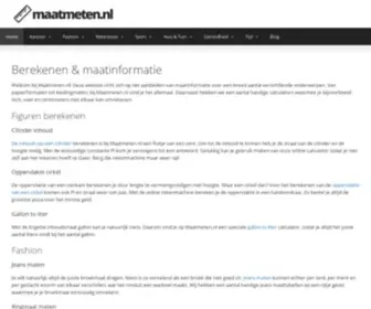 Maatmeten.nl(Maten Vinden en Online Berekenen) Screenshot