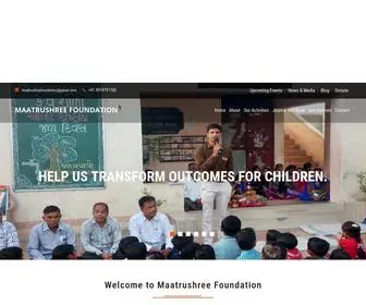 Maatrushreefoundation.com(Maatrushree Foundation) Screenshot