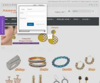 Maayrajewellery.com(Buy Fashion Designer Bollywood Jewellery) Screenshot