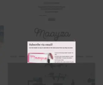 Maayza.com(A beauty and lifestyle blog) Screenshot