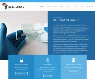 Mabaafrica.com(Medical Supplies and Manufacturing in South Africa) Screenshot