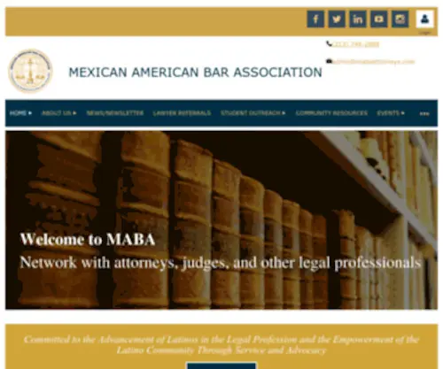 Mabaattorneys.com(Mexican American Bar Association) Screenshot