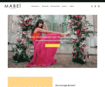 Mabei.fr(Location de decoration événementielle) Screenshot