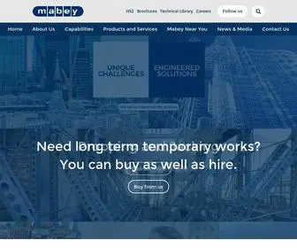 Mabeyhire.co.uk(Temporary Works) Screenshot