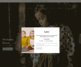 Maboclothier.com(Mabo clothier) Screenshot