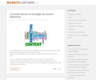 Maboitecartonne.com(Entreprendre et Vendre sur Internet) Screenshot