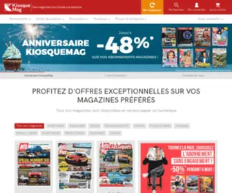 Maboutiquechasseurfrancais.com(Kiosque Mag : le meilleur de la presse papier et numérique à prix réduits) Screenshot