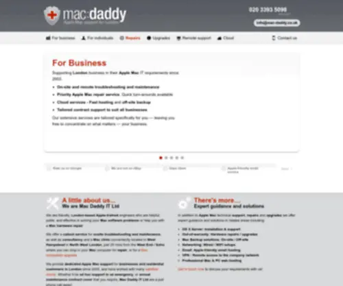 Mac-Daddy.co.uk(Mac:daddy dedicated support for Apple Mac users in London) Screenshot