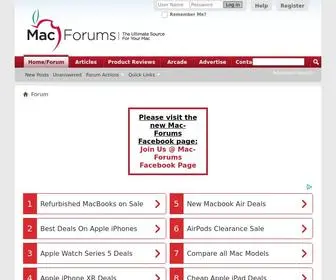 Mac-Forums.com(Apple iOS OS Help) Screenshot