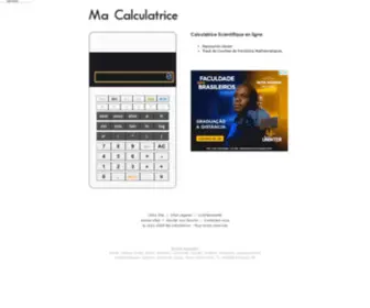 Macalculatrice.com(Calculatrice scientifique en ligne) Screenshot