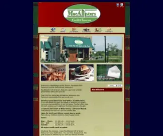 Macallisters.com(MacAllisters restaurant Lakewood Ranch) Screenshot