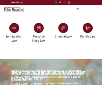 Macalusolaw.com(The Law Offices of Peter Macaluso Attorney) Screenshot