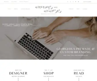 Macaronsandmimosas.com(Branding and Web Design for Creative Business Professionals) Screenshot