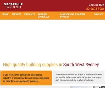 Macarthursandandsoil.com.au(Building Supplies) Screenshot