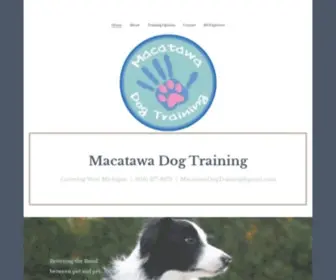 Macatawadogtraining.com(Home) Screenshot