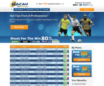 Macautoptips.com(Soccer Tips From Macau's Best) Screenshot