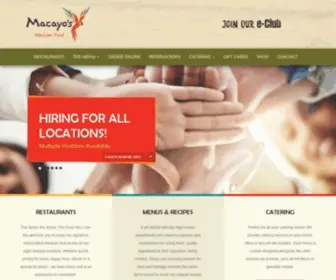 Macayo.com(Macayo's Mexican Restaurants) Screenshot