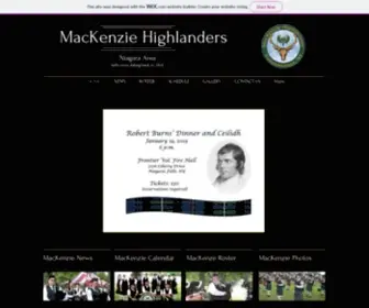 Macbagpipe.com(MacKenzie Highlanders Pipes and Drums) Screenshot