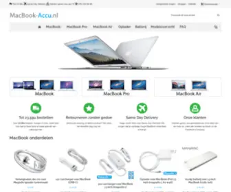 Macbook-Accu.nl(Accu/ batterij en oplader voor de Apple MacBook Pro en MacBook Air) Screenshot