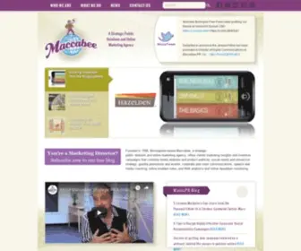 Maccabee.com(Strategic Public Relations and Online Marketing AgencyMaccabee Public Relations) Screenshot