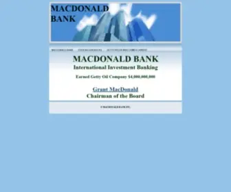 MaCDonaldbank.com(MACDONALD BANK) Screenshot