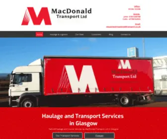 Parcel delivery in Glasgow by MacDonald Transport Ltd