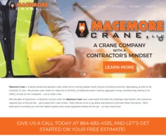 Macemorecrane.com(Crane Rental) Screenshot