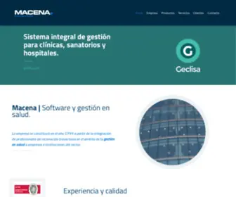 Macena.com.ar(Desarrollo de software para gestión en salud y sistemas médicos en Argentina) Screenshot