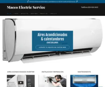 Maceoelectricservices.com(Aires Calentadores Reparaciones y Mas) Screenshot