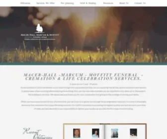 Macerhall.com(Macer-Hall, Marcum & Moffitt Funeral-Cremation-Life Celebration Services) Screenshot