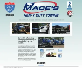 Macetow.com(Mace's Heavy Duty Towing) Screenshot