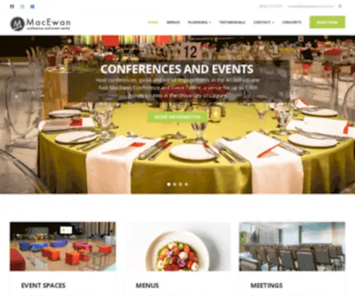 Macewancentre.com(MacEwan Conference and Event Centre) Screenshot