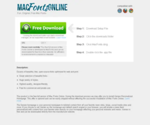 MacFontsonline.com(Download Mac Fonts Online) Screenshot