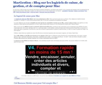 MacGestion.com(Logiciel de caisse et de gestion pour Mac) Screenshot