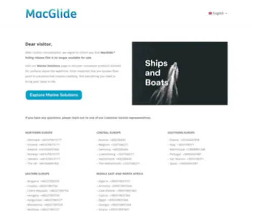 MacGlide.eu(Macglide fouling release self) Screenshot