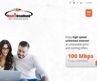 Mach1Broadband.com(Best Fiber Broadband Services in Mumbai and Goa) Screenshot