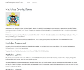 Machakosgovernment.com(Machakos Government) Screenshot