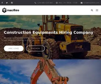 Machhire.com(Construction Equipments Hiring Company) Screenshot