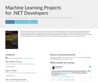 Machine-Learning-Projects-For-Dot-Net-Developers.com(Machine Learning Projects for .NET Developers) Screenshot