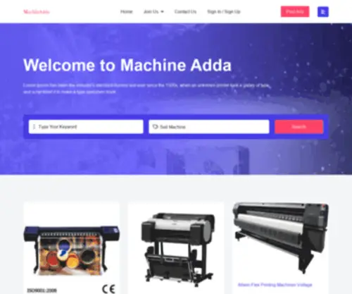 Machineadda.com(Machineadda) Screenshot