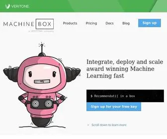 Machinebox.io(Machinebox) Screenshot