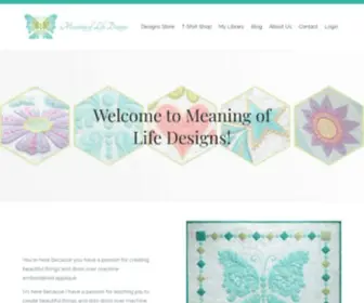 Machineembroideryapplique.com(Meaning of Life Designs by Sarah Vedeler) Screenshot